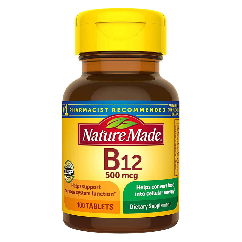 Nature Made Vitamin B-12 500 Mcg Supplement Tablets, 100 Ea